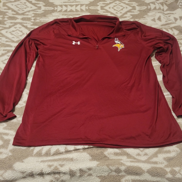 Under Armour Other - Under Armour Vikings Maroon Quarter-Zip Pullover . Size Large